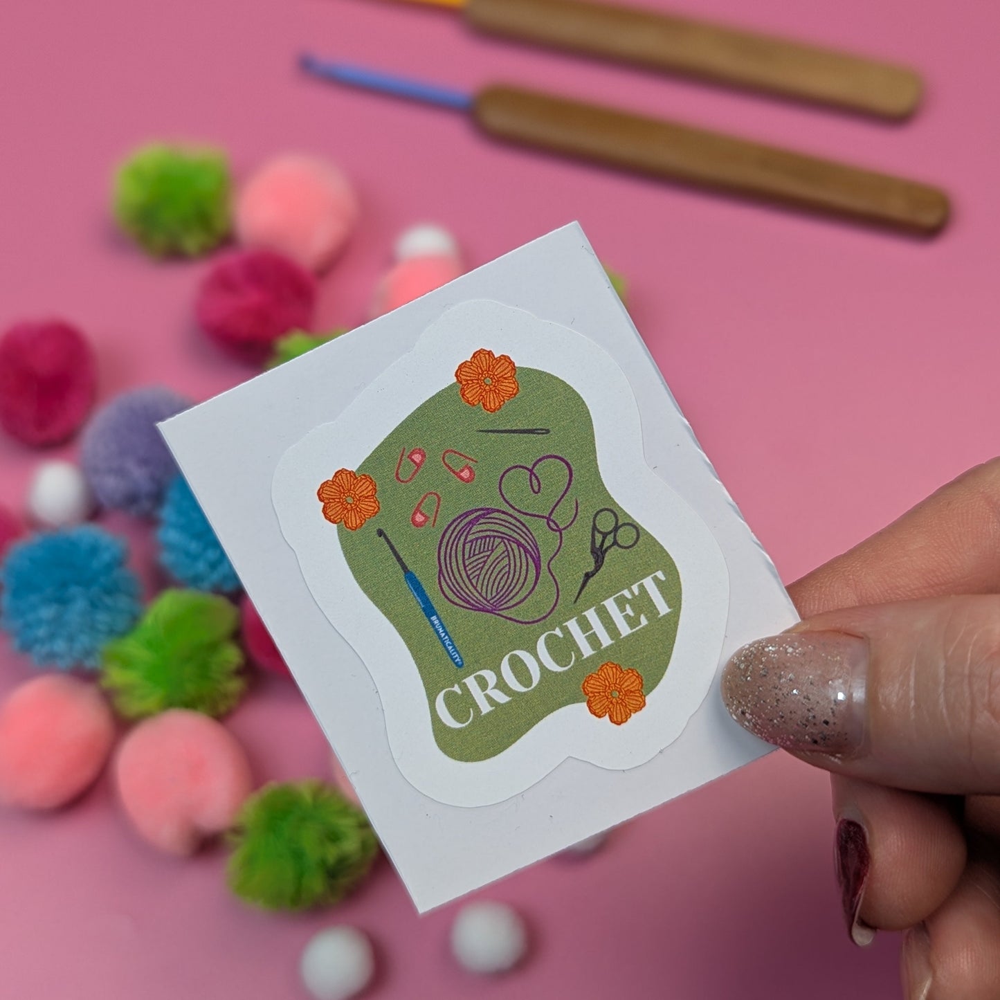 8 pcs Crochet Stickers, Crochet Lover Sticker Pack (8 Designs) | Cute Crochet Stickers for Crochet Lovers