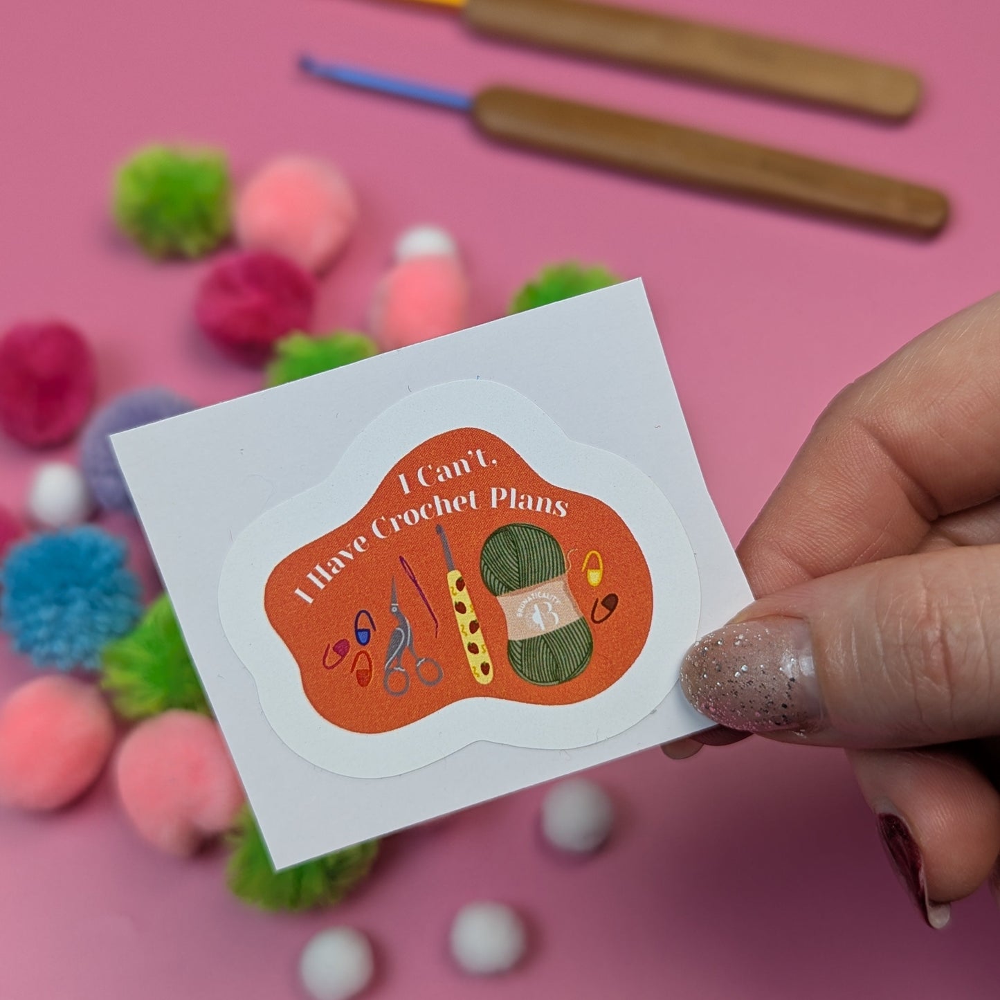 8 pcs Crochet Stickers, Crochet Lover Sticker Pack (8 Designs) | Cute Crochet Stickers for Crochet Lovers